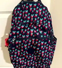 Kipling Heart Patterned Backpack