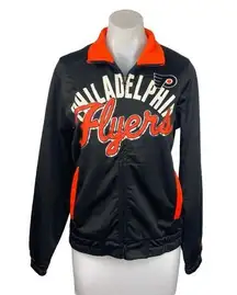 GIII NHL Carl Banks Philadelpia Flyers Hockey Athletic Jacket Sweatshirt Sz S