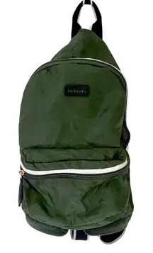 Paravel Fold-Up Backpack Green Nylon Lightweight Packable Adjustable Straps