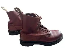 Dr. Martens Doc  Pascal Boots Brown Leather Lace Up AirWair JY004 Women's Size 9