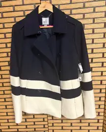 JCPenny Navy‎ Wool Blend Coat Size Large