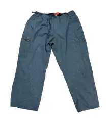 KOI Basics Petite 2X Blue Scrub Pants