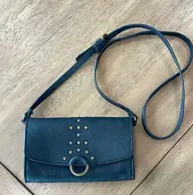 Women's Black Faux Leather Crossbody Clutch Purse Universal Thread Goods Co.