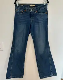 Levis Womens Noughties Bootcut Jeans 27 Blue Low Rise Cotton Denim Flare