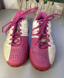 K Swiss Womens Tennis Shoes Pink White Low Top Lace Up Athletic Size 5