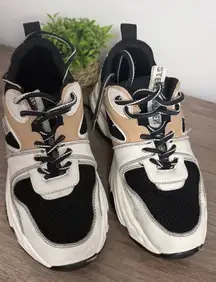 Steve Madden Black, White, and Tan Sneakers/ Used