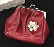 Miche Coin Purse NWOT red with flower.