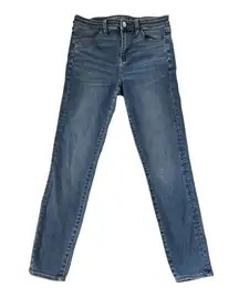 American Eagle Next Level Stretch Skinny Blue Jeans Size 10 Casual Cool Lived In