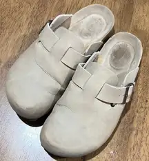 Women's Beige Slip-On Clogs