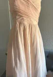 J. Crew One Shoulder Peach Dress