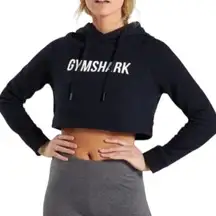 Gymshark Cropped Hoodie black womans size medium