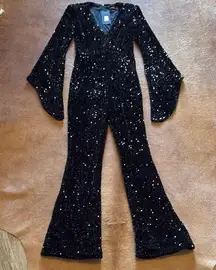 Black Sequin Jumpsuit