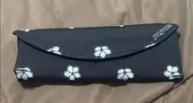 Jansport Black with White Floral Pattern Pouch