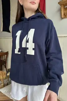 Brandy Melville Christy 14 Hoodie Navy
