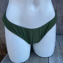 J Crew Green Mid Rise Cheeky Coverage Bikini Swim Bottom Size Medium NWT Size Sm