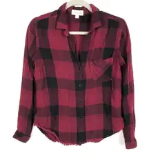 Cloth & stone plaid button up top‎