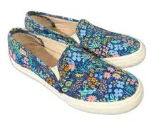 Keds x Rifle Paper Co floral canvas slip on sneakers 7.5