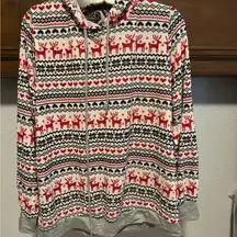 Festive Reindeer Pattern Hoodie