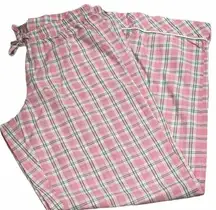 Victoria’s Secret Pink White Plaid PJ Pajama Pants