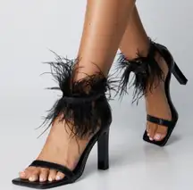 Nasty Gal feather heels