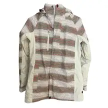 Burton Gore-Tex women's S full zip snowboard hooded striped jacket