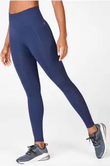 Fabletics‎ Leggings Womens X Small Blue Sync Seamless High Waisted 7/8 Legging
