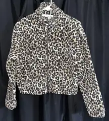 Cheetah Sherpa Zip Up