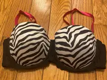 Wonderbra Convertible Push-Up Underwire Zebra Stripe 7644 Size 38C