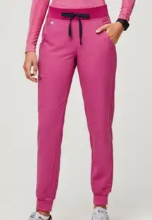 FIGS Scrub Pants Womens XSP Barbie Pink Zamora High Waisted Jogger Cargo Pockets