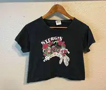 Vintage 90’s Sturgis Bike Rally Crop Top Baby Tee Size Medium