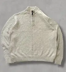 Cream Chaps Quarter Zip Sweater