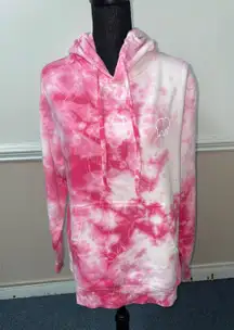 NWT  Peony Cloud Tie-Dye Pink Hoodie Size Small
