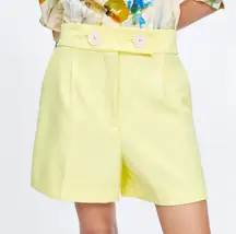 Zara HIGH WAIST SHORTS W/FRONT BUTTON&FRONT POCKET
