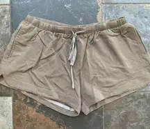 Anna Grace  Olive Green Cloth Shorts