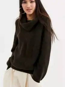 Free People Echo Beach Pullover Sweater Majestic Oak Heathered Brown Size Small