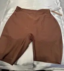 Skims Sculpting High-Waist Shaping Shorts – Cocoa Brown – Size L – NWT