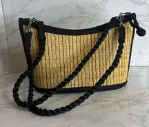 woven straw cambodian boho style Basket tote purse brown cute festival beach