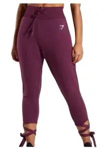 Gymshark Ark High Waisted Joggers‎ Women's XS Berry Red Sporty Athletic Lounge