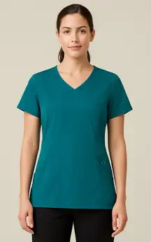 Cherokee Infinity Teal Scrub Top – XS – Excellent Condition (M6)!!