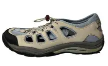 Bass Dune Womens Shoes 8 Blue Beige Seminole Leather Explorer Outdoor Kayak