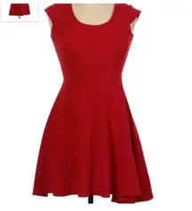 Red Heart Cutout Skater Dress