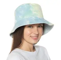NEW Jenni Reversible Bucket Hat, Tie Dye Terry Cloth, One Size New w/Tag