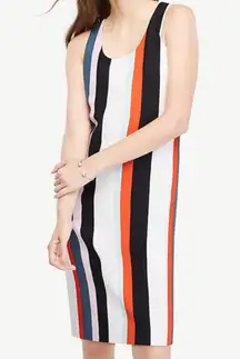 Striped Tank Shift Formal Dress
