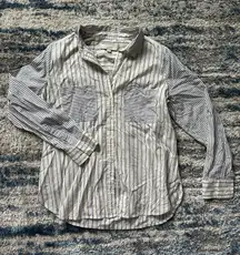 Loft Striped Button Down Shirt