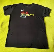 “In my bad gyal era” Black Cotton T-Shirt/ Caribbean shirt
