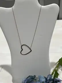 Heart‎ Pendant Necklace Rose Gold Tone Delicate Chain Minimalist Style