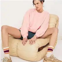 NWT For Love & Lemons Alex Peach Pullover Embroidered Sweatshirt Sz‎ Medium