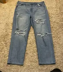 outfitters distressed mom straight jeans size 16R