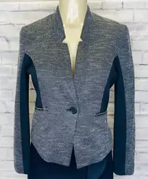 Halogen grey and black one button blazer
