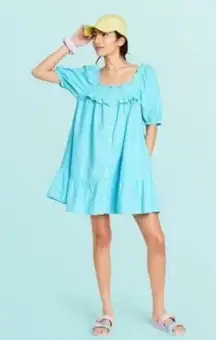 Stoney Clover x target collab blur mini dress pockets blue size XL